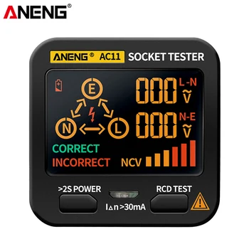 ANENG AC11 Digital Inteligent Outlet Priză de Tester de Tensiune RCD NCV Test Soclu Detector de SUA/UE Universal Battery Tester Checker Tool