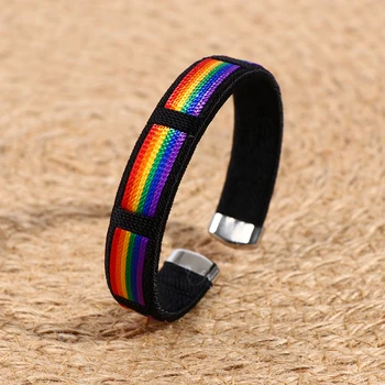 Lesbiene, Gay, Bisexuali, Curcubeu Brățară Bratari Rainbow Cuplu Deschis Brățară Brățară Bijuterii