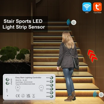 Tuya Wifi Scara Sport LED Strip Senzor Smart home Controller LED Dimmer Interior DC12V/24V Nu este Nevoie de Sudură Cabluri de Instalare