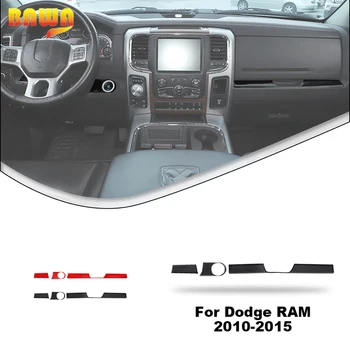 BAWA Moale Fibra de Carbon Autocolante Auto Consola centrală Decor Benzi pentru Dodge Ram 1500 2010-2015 Accesorii de Interior