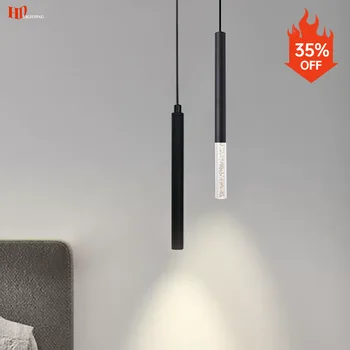 HD Nordic Dormitor Noptieră Lumini Pandantiv Modern Retro Industrial Agățat Lampa Pentru Pod Insula de Bucatarie Cafe-Bar cu LED Corpuri de Fier