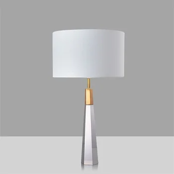 TEMAR Lămpi de Masă Moderne Pentru Dormitor Design E27 Alb Cristal Birou Acasă Lumina LED Decorative Pentru Foaier Noptiera Birou