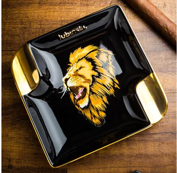 Scrumiera trabuc Dublu Tigara Ceramice Dominator Lion King Model LUBINSKI Scrumiera Trabuc Fumat Tava