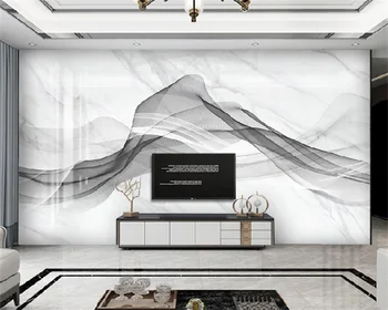 Tapet personalizat nou, modern, minimalist nou Chinezesc abstract cerneală peisaj fum linii TV camera de zi fundal pictura murala de perete