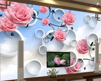 beibehang tapet Personalizat living 3D murală a crescut de model de fundal, imagine perete dormitor murală papel de parede tapet 3d