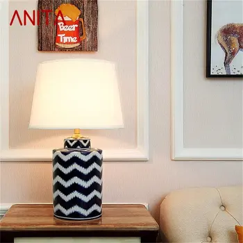 ANITA Ceramică de Masă Lămpi de Birou Lumina Dimmer Cupru Material de Lux pentru Casa Living Sufragerie Dormitor Birou