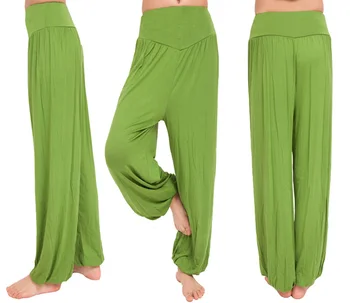 femeile tai chi, arte martiale bloomers modal vrac yoga pantaloni femei atletic pantaloni sport verde/rosu/albastru