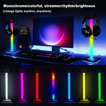 RGB Căști Suport Lampa cu Senzor Tactil Comutator Iluminat Colorat Jocuri Desktop Atmosfera Lampa