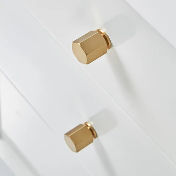 Buton de alamă și Mâner Nordic Stil Industrial Cabinet/Bibliotecă Mânere Sertar Trage de Aur Singură Gaură Mobilier Manere