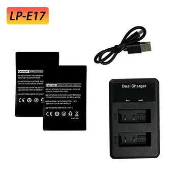 LPE17 LP-E17 LP-E17 Baterie + LCD Dual USB Incarcator pentru Canon EOS 200D M3 M6 750D 760D T6i T7i T6s 800D 8000D Sărut X8i Camere