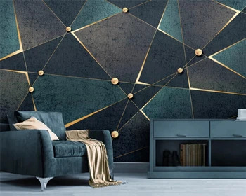 beibehang Personalizate nostalgic linii geometrice modern minimalist de aur rezumat lux fundal tapet 3d papier peint