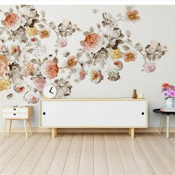 wellyu papel de parede Moderne trase de mână trandafiri vintage florale TV de perete de fundal de hârtie de perete papier peint papel tapiz