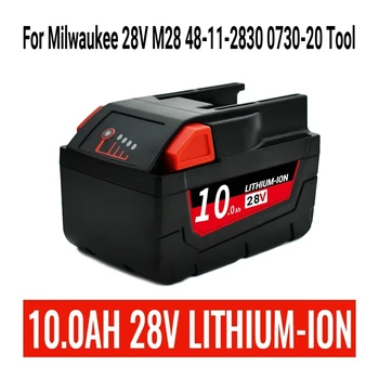 28V 10.0 Ah M28 Voor Milwaukee Batterij Li-Ion Vervangende Batterij Voor Milwaukee 28V M28 48-11-2830 0730-20 Instrument