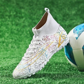 Calitatea De Futsal Fotbal Pantofi Durabil Fotbal Cizme Ușoare, Confortabile Ghete De Fotbal Cu Ridicata Revânzare Unisex 31-48 Dimensiuni