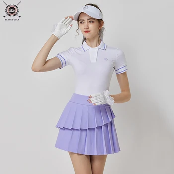 BLKTEE Golf Doamnelor Costum de Vara Respirabil Slim Top cu Maneci Scurte T-shirt Femei Fusta Plisata Tricou Sport Golf Îmbrăcăminte
