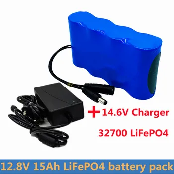 Portabil 12V 15Ah 32700 LiFePO4 Baterie Reîncărcabilă Built-in 40A Același Port Echilibrat BMS 12.8 V Alimentare + 14.6 V Încărcător