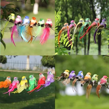12buc/set Creativ Spuma Pene de Păsări Artificiale de Simulare Pasăre Modelul Acasă în aer liber, Grădină Ornament DIY Petrecere