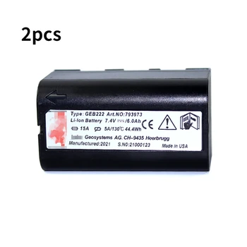 2 buc GEB222 Acumulator pentru Statie Totala Leica GPS Sistem ATX1200 1230 Piper 100 200 Lases 7.4 V 26600mAh Baterie cu Litiu