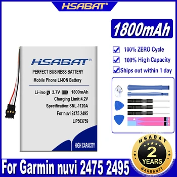 HSABAT nuvi 2475 2495 Baterie de 1800mAh pentru Garmin nuvi 2475 2495 2545 2515 2565 2555 2595 GPS Baterii