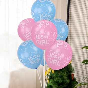 10buc 12 inch dus copilul ziua de nastere aniversare balon albastru roz fată băiat ziua de naștere partidul decor balon cu heliu de jucarie pentru copii
