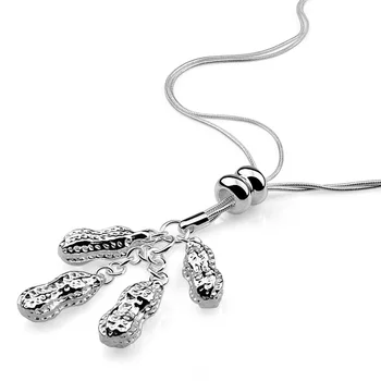 ziqiudie Argint 925 Multi-strat de șarpe Os de Arahide Tărtăcuță colier moda de îmbrăcăminte pentru femei accesorii fete ziua de nastere