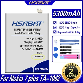 HSABAT HE347 5300mAh Baterie pentru Nokia 7 plus / TA-1062 TA-1046 TA-1055 Baterii
