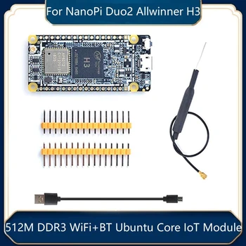 Pentru Nanopi DUO2 Dezvoltarea Bord +Cablu Micro-USB+Antena 512M DDR3 Allwinner H3 Wifi Bluetooth Ubuntu Core Multe Module Kituri
