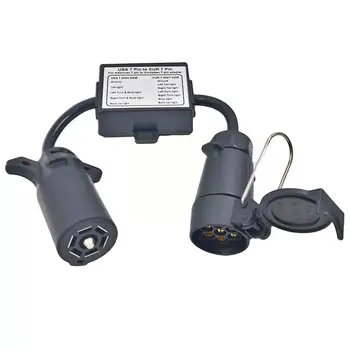 Trailer Lumina Converter Statele Unite Ale Americii 7 Pini La Ue 7 Pini Conector Remorcă Stop Circuit Rotund Separare Plug O9c9