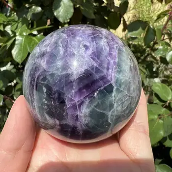 6CM NATURALE Fluorit cristal de cuarț sfera minge de vindecare