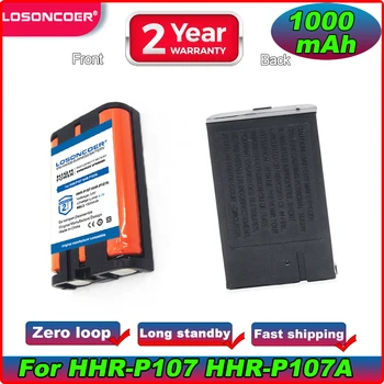 LOSONCOER 1000mAh HHRP107 Ni-MH Baterie Pentru HHR-P107 HHR-P107A HHRP107A HHR-P107A KX-TG6074PK, KX-TGA300 Baterie Telefon fără Fir