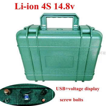 Armata Verde Cazul 14.8 V 40Ah 50Ah 60Ah 70Ah 15v 4S Li-Ion Baterie cu Litiu pentru Exterior Putere motor Electric Impermeabil + 6A Încărcător