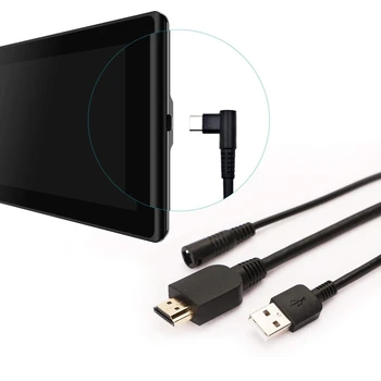 ForHUION CB01 3in1 HDMI-Cablu compatibil pentru Grafica Desen Tableta Compatibil withKamvas Pro 16 Pro 13 Pro 12
