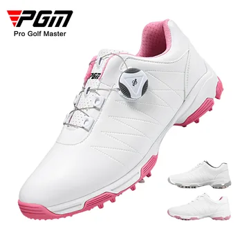 PGM Pantofi de Golf pentru Femei Impermeabil Adidasi Crampoane de Golf, Adidași Anti-Alunecare Femei Usoare Butonul Catarama Adidași