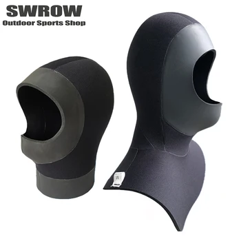 3MM Neopren Scufundări Acopere Capul Cald Înot Masca Palarie Profesionale Vânătoare Subacvatică Gât de Protecție de Protecție solară Scufundări Pălărie