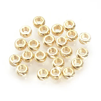 50pcs Alamă Margele Inel de Aur de lux Vrac Margele Spacer 3mm pentru a face bijuterii DIY brățară colier accesorii,orificiu: 1.5 mm