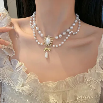 Baroc pearl ciucure coliere clavicula colier cravată de sex feminin temperament de petrecerea de nunta accesorii de moda