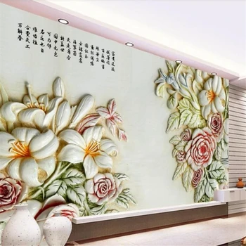 wellyu Personalizate 3D tapet mural relief living, dormitor, hotel, restaurant murală TV tapet de fundal 3d papel de parede
