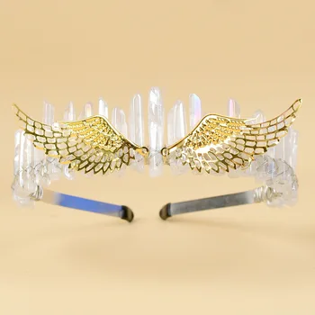 Europene și Americane de moda retro handmade cristal natural cu aripi de mireasa de susținere rochie coroana fotografie frizură