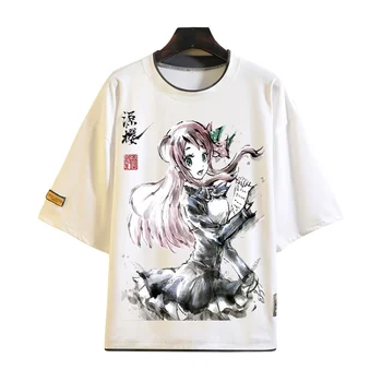 Anime Zombie Land Saga Print T-shirt Femei Barbati maneca scurta de Cerneală, spălați-tablou T-shirt, Bluze Casual