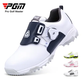 PGM Golf Pantofi pentru Copii Impermeabil de Moda Casual Adolescente Adidași Buton Șireturile Respirabil Non-Alunecare Pantofi de Golf pentru Baiat Fata