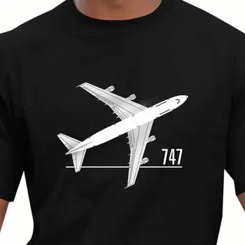 Moda Tricou Grafic Scrisoare de Brand de Moda din Bumbac Tricouri tricou Clasic 747 de Avioane Avion Cool T-shirt Supradimensionate Streetwears