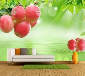 beibehang Personaliza orice dimensiune 3D tapet mural foto de vară verde fructe roșii acasă de fundal pictura pe perete papel de parede