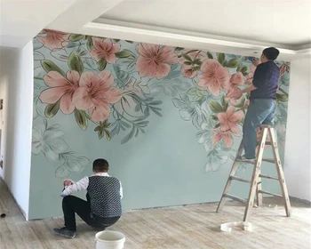 beibehang Personalizate grădină de trandafiri flori de arta retro Nordic living fundal papel de parede de fundal personalizate personalizate murală