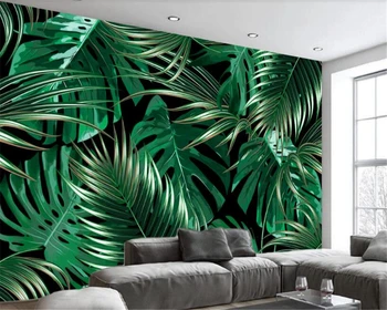 beibehang Europene minimalist planta tropicala frunze de banane fotografie tapet de fundal de perete pictura imagini de fundal pentru camera de zi