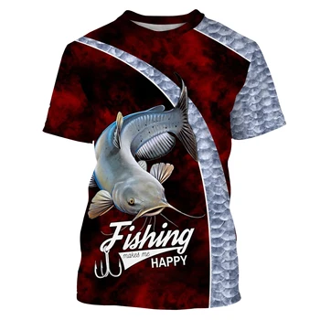Bărbați Vara Noi se Răcească Și Personalizate Imprimate 3D Model Pește Haine Casual T-shirt, la Modă Și Original Mâneci Scurte.