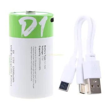 1.5 V 12000mWh D Dimensiunea de Încărcare USB Reîncărcabilă Litiu Pentru Aragaz pe Gaz Incalzitor de Apa Lanterna aparat de Fotografiat Mobil
