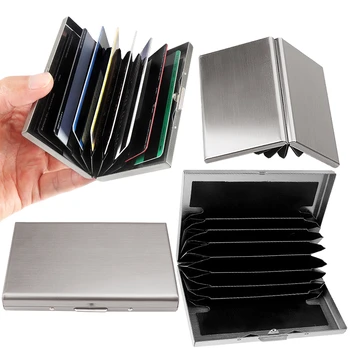 Din Oțel inoxidabil Cutie Card de Credit, ID-ul Deținătorii de Carduri de Afaceri Geantă de Depozitare Clip Metal de Culoare Solidă de Afaceri Cadou