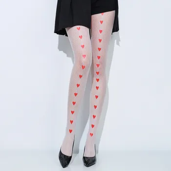 Colorate deget in fund ciorapi de vară stil subțire scobite ochiuri mici ciorapi sex feminin sens jambiere net red Spice Girl chilot alb