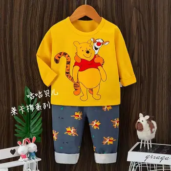 Băieți copii haine pentru Copii Plin Imprimate T-shirt 2 buc Copilul Fete cu Maneca lunga copii Pijama Set Uzura Acasă