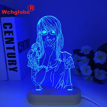 Lemn Anime Tokyo Ghoul 3d Lampa Juuzou Suzuya pentru Decor Dormitor CONDUS Tokyo Ghoul Led Lumina de Noapte Nightlight Cadou de Ziua de nastere